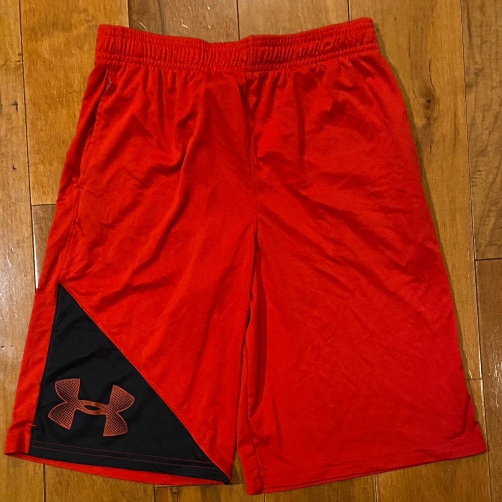 Under Armour Kids Red and Black Shorts